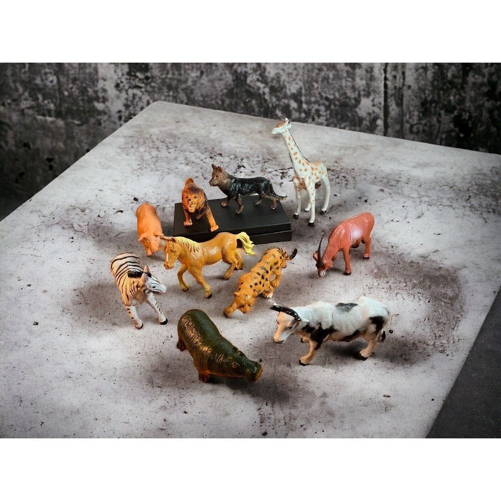 Lot Of 10 Vintage T.M. Jungle Animals 1998
